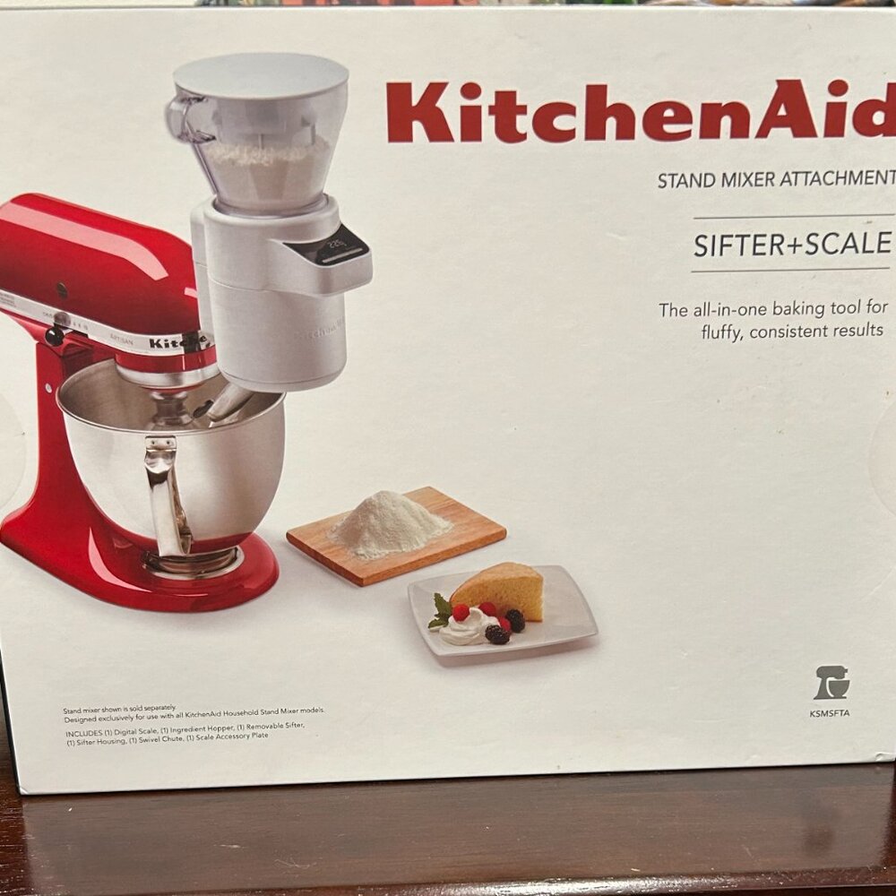 KitchenAid Stand Mixer Sifter + Scale Attachment - White (KSMSFTAQ)